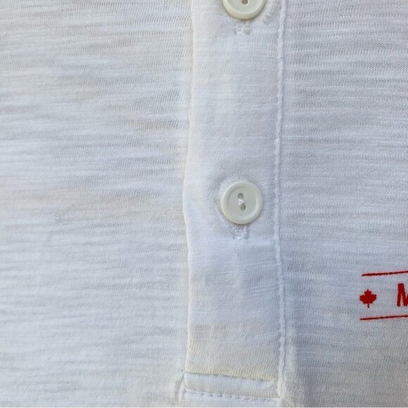 Mens Coho Apparel Logo Artisan Melange Henley Long Sleeve Shirt White Size Large - Picture 7 of 13